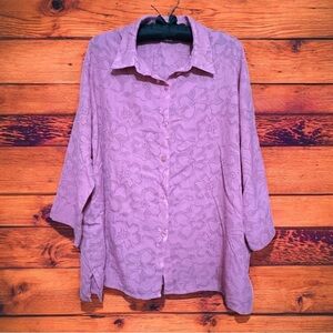 ADRIAN DELAFIELD SEMI SHEER BLOUSE SIZE XX